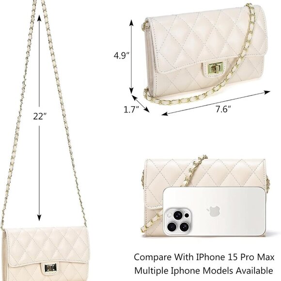 Sleek Mini Crossbody Purse with Twist Lock and Multiple Compartments for Women - Picture 6 of 6